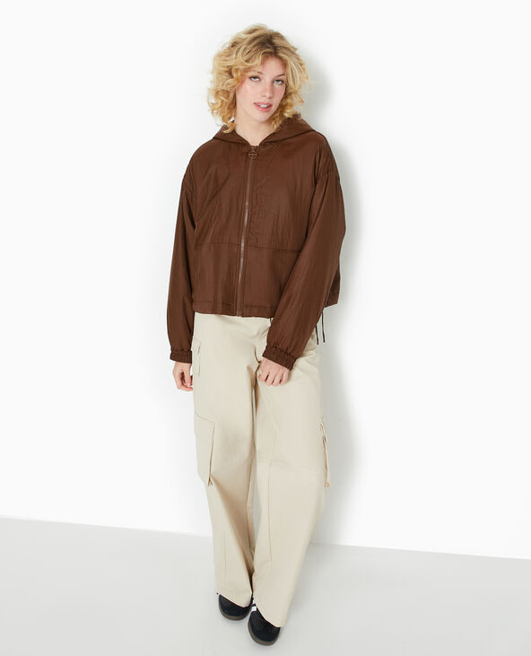 Blouson léger avec capuche marron - Pimkie