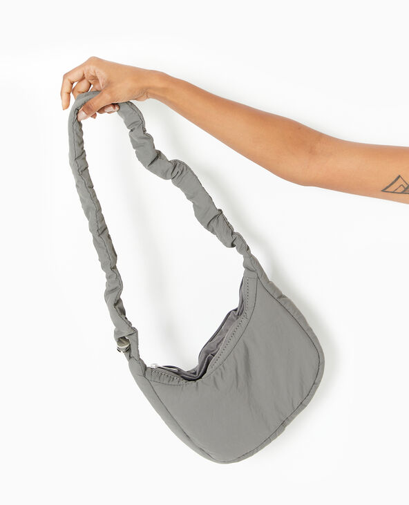 Sac en tissu matelassé avec bandoulière réglable gris - Pimkie