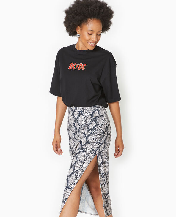 T-shirt oversize avec print ACDC noir - Pimkie