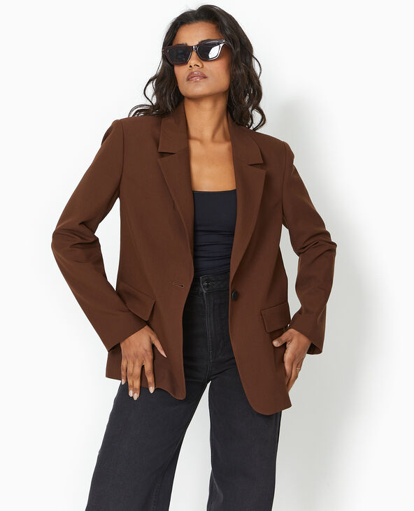 Veste blazer oversize marron - Pimkie