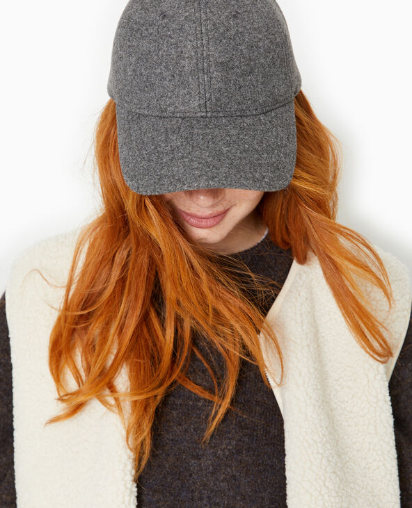 Casquette effet drap de laine gris clair - Pimkie