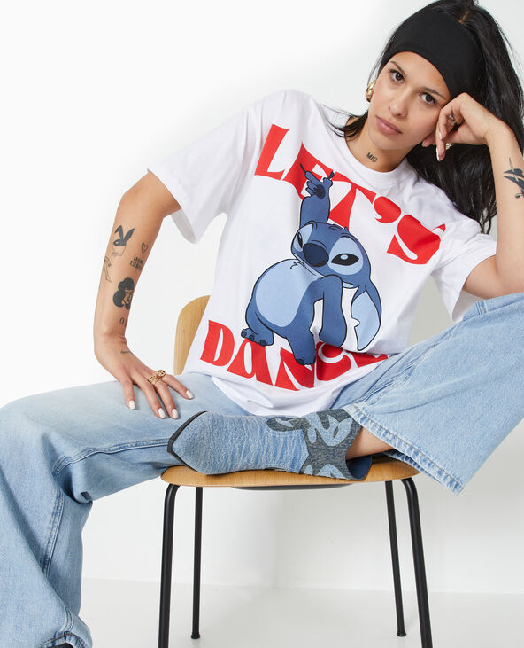 T-shirt oversize STITCH blanc - Pimkie