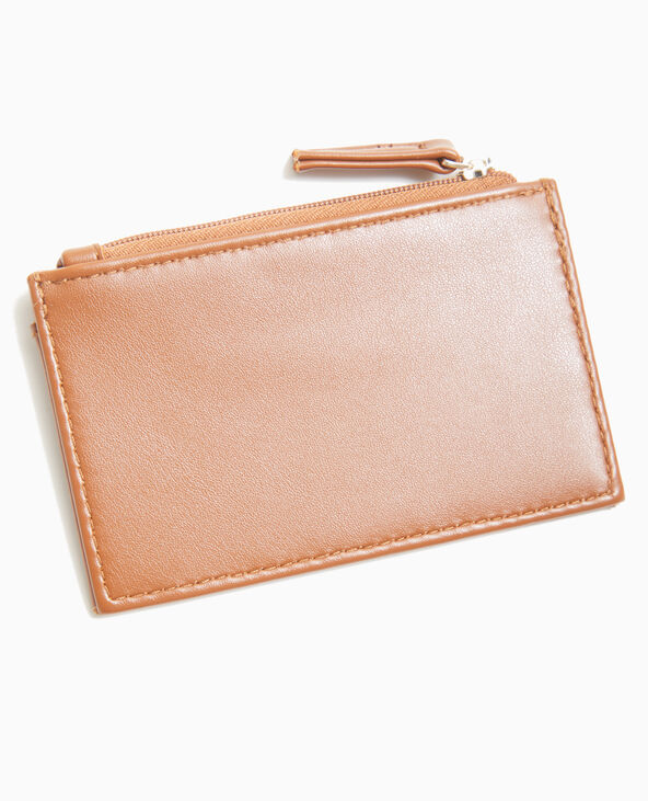 Porte-cartes en simili cuir camel - Pimkie