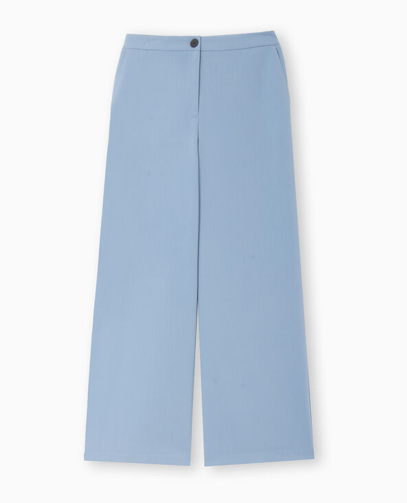 Pantalon large et droit taille haute bleu - Pimkie