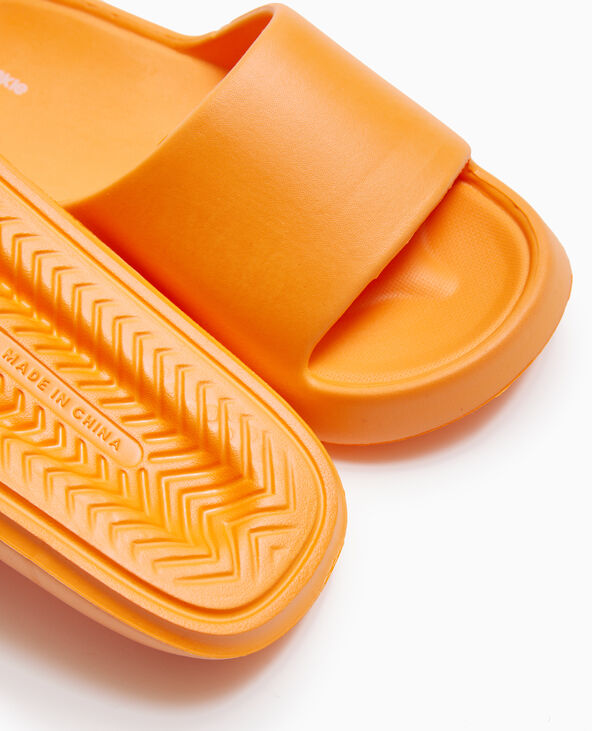 Mules monobloc ultra légères orange - Pimkie