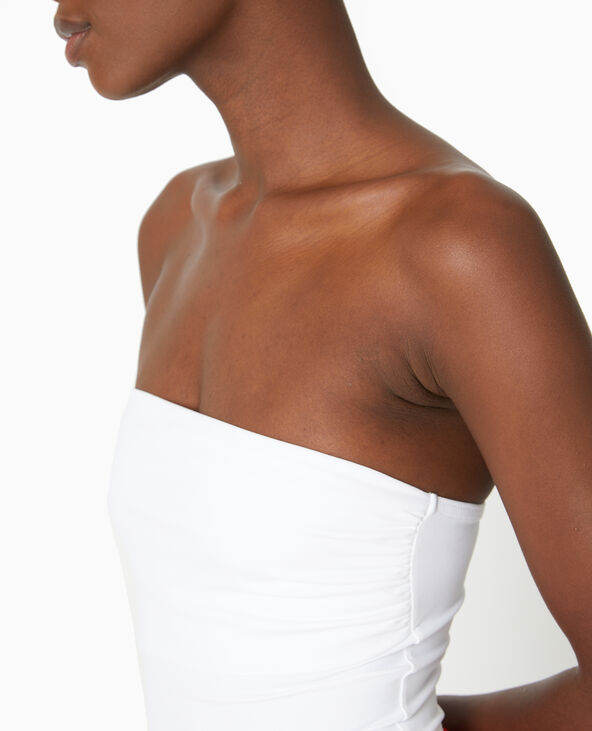 Top bustier avec revers blanc - Pimkie