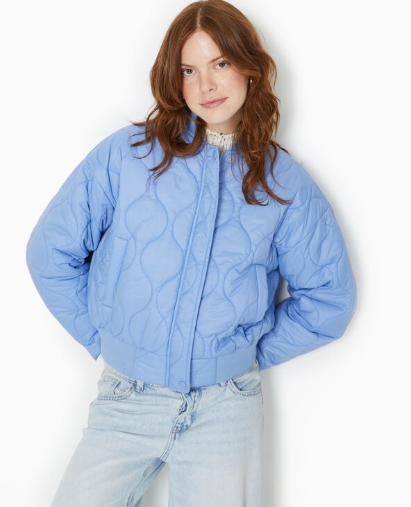 Blouson matelassé forme bomber bleu foncé - Pimkie