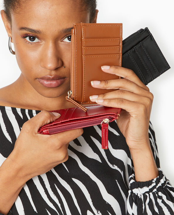 Porte-cartes en simili cuir rouge - Pimkie