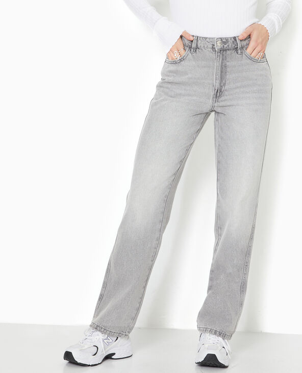 Jean droit taille regular gris clair - Pimkie