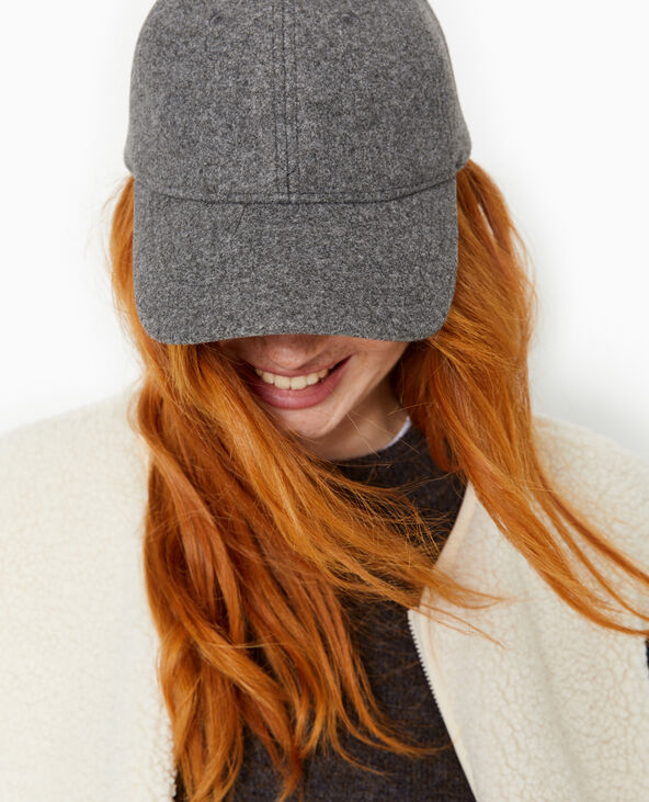 Casquette effet drap de laine gris clair - Pimkie