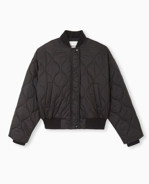 Blouson matelassé forme bomber noir - Pimkie