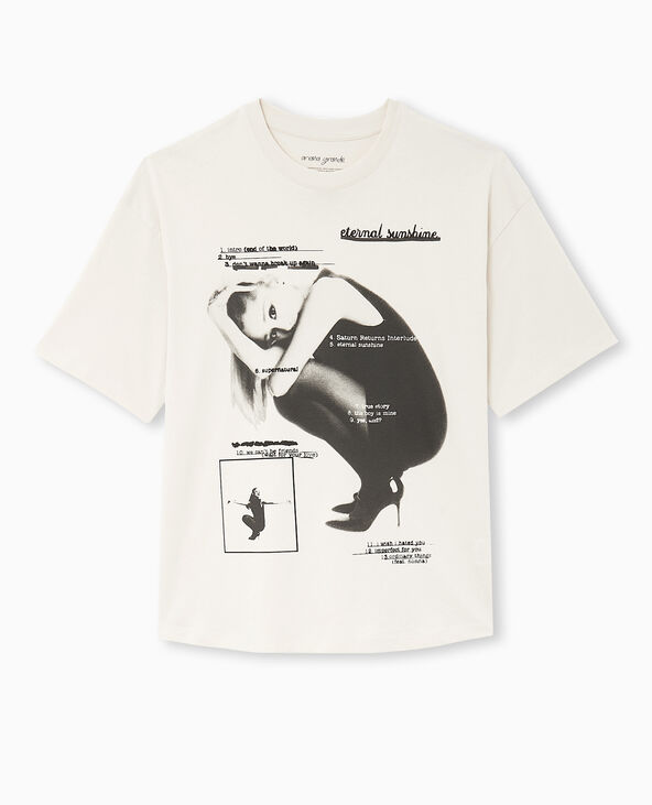 T-shirt oversize avec print ARIANA GRANDE blanc - Pimkie