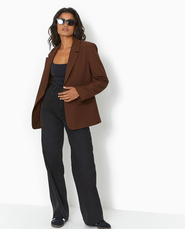 Veste blazer oversize marron - Pimkie