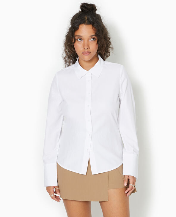 Chemise cintrée manches longues blanc - Pimkie