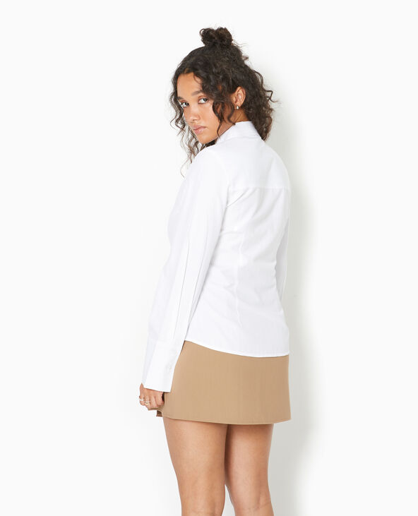 Chemise cintrée manches longues blanc - Pimkie