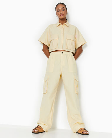 Pantalon cargo - Pantalons cargo femme larges kaki, beige et noir