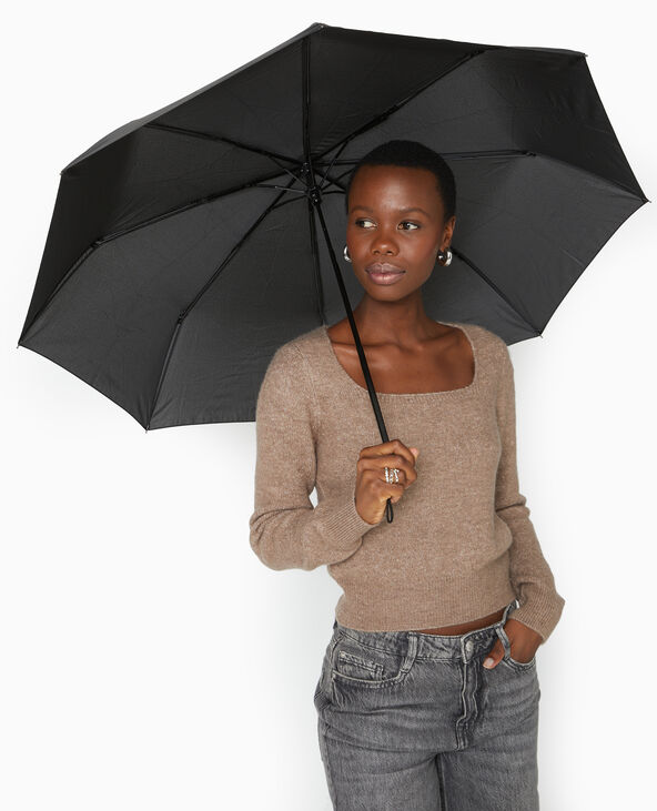 Parapluie rétractable avec housse noir - Pimkie