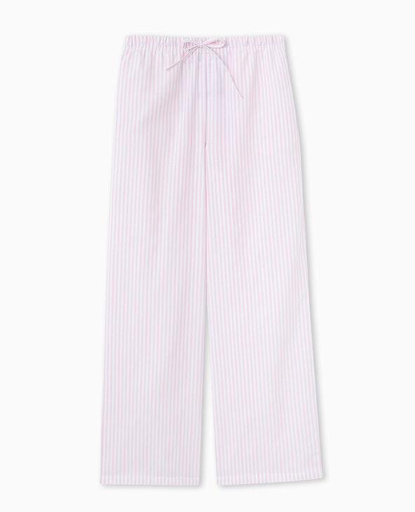 Pantalon rayé façon pyjama d'homme rose - Pimkie