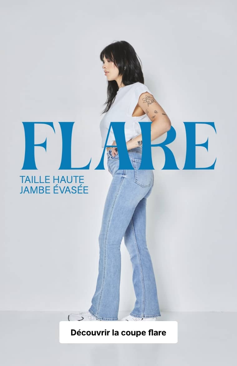 Découvrir les jean flare - Pimkie